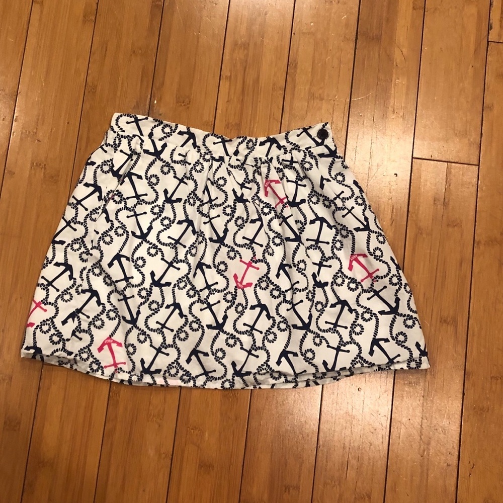 Lilly Pulitzer Navy and Pink Anchor Skirt